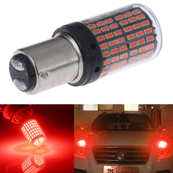 1st 1157 LED Röd Canbus 3014 144-SMD Bil blinkers bromsljus Red One Size