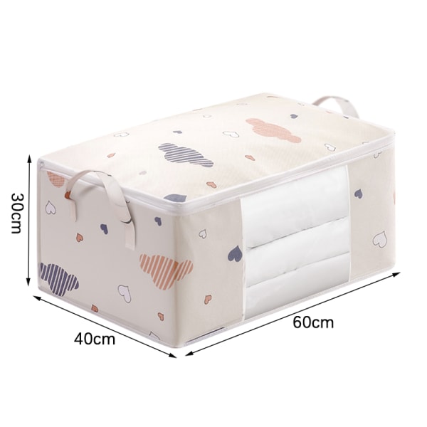 Quilt Förvaringsväska Kläder Sängväskor Polyestertyg Dustpr Beige L
