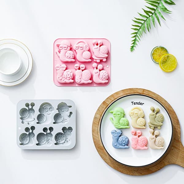 Chokoladeform Snegl Silikoneform Til Kage Gummy Jello Isbit Blue