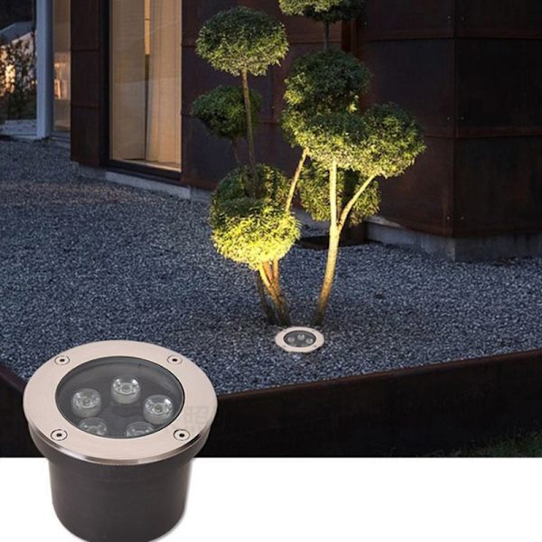 LED maanalainen valo vedenpitävä lattiavalaisin ulkona puutarhapolku Warm White 3W