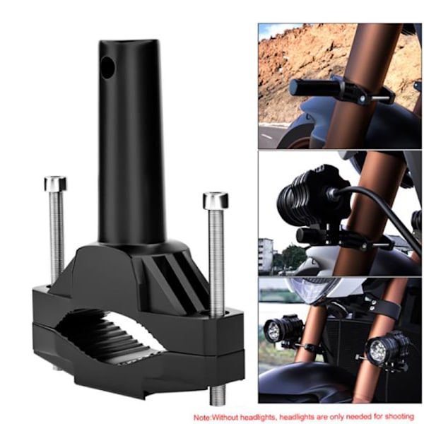 2 Stk Universal Mount Bracket Til Motorcykel Kofanger Modificeret Hea Black 2Pcs