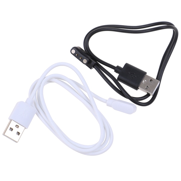 Universal Magnetic 2 Pin 4mm afstand Armbånd Ladekabel Fo Black one size