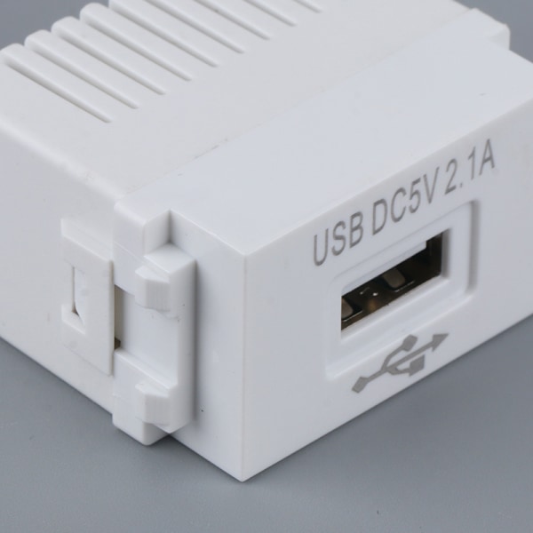 USB-strømmodul 220V 5V Transformer 2.1A USB-opladningsstik S White