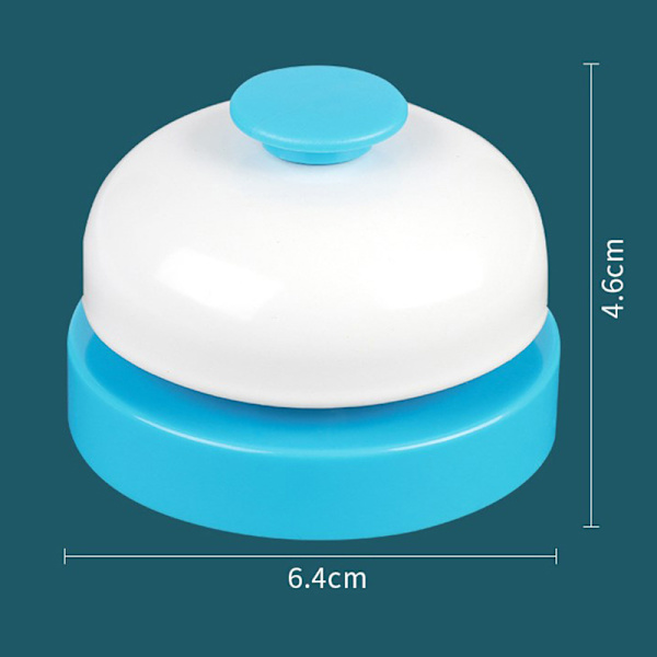 Rustfritt stål håndpressing Service Bell Answer Bell Mottak blue Onesize
