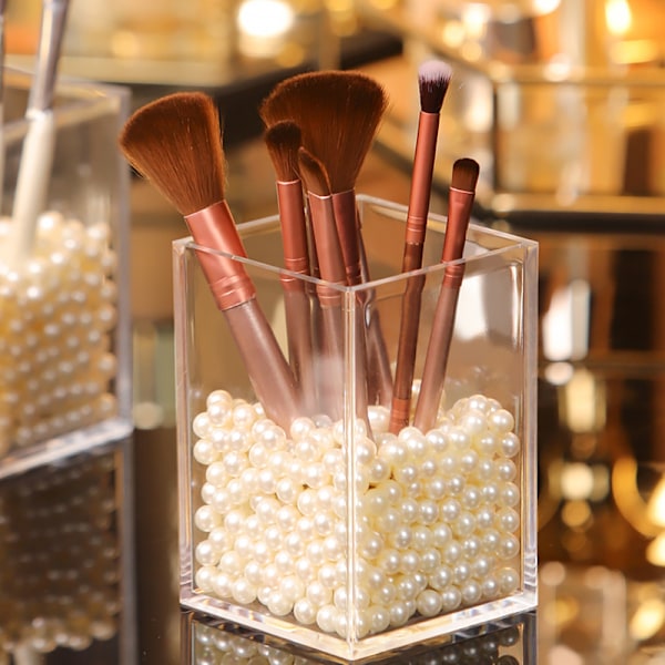Makeupbørsteholder Kosmetikopbevaringsboksholder Skrivebordsorgani onesize