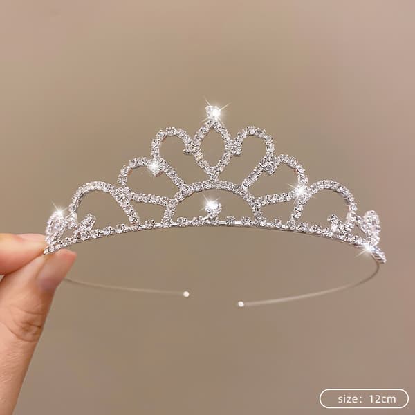 Brudekrone Bryllup Hårpynt Krystal Rhinestone Brud E