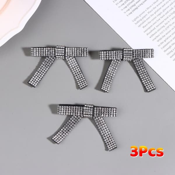 3/6 st mode glänsande strass rosett brosch krage nål kläder A2 3Pcs