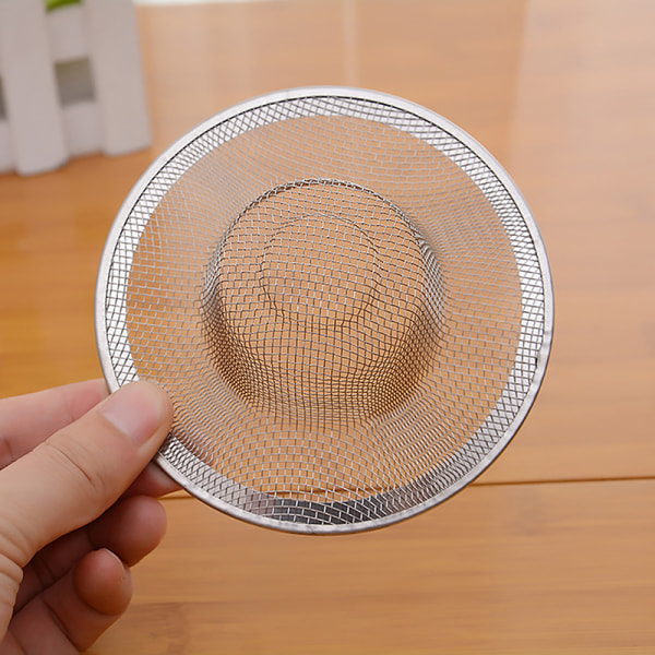 2 stk. Baderomsavløpsfilter i rustfritt stål Dusj Hårfangere Silver 11CM