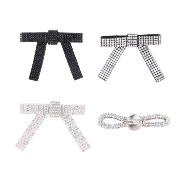 3/6 st mode glänsande strass rosett brosch krage nål kläder A2 3Pcs