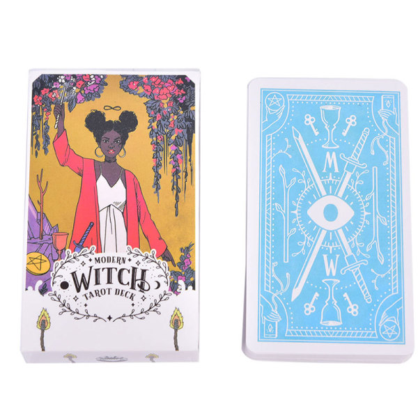 Modern Witch Tarot Card Deck Alle kvindelige rytter Waite Imagery Par Multicolor random color