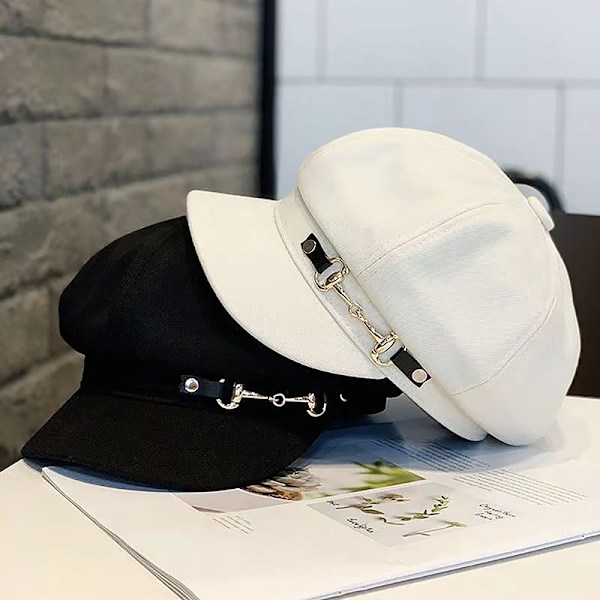 Damberetter Retro Beretter Kepsar för Kvinnor Hattar Bonnets Ha Khaki