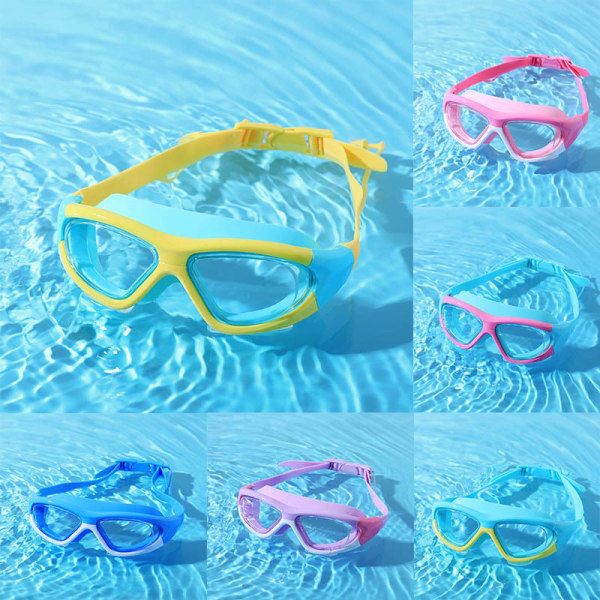 Svømmebriller for barn Stor Frame Flat Bottom Diving Gogg color C One Size