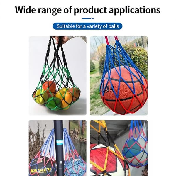 Fodboldnetpose Nylon Boldopbevaring Enkelt Bold Bærbar A7 one size
