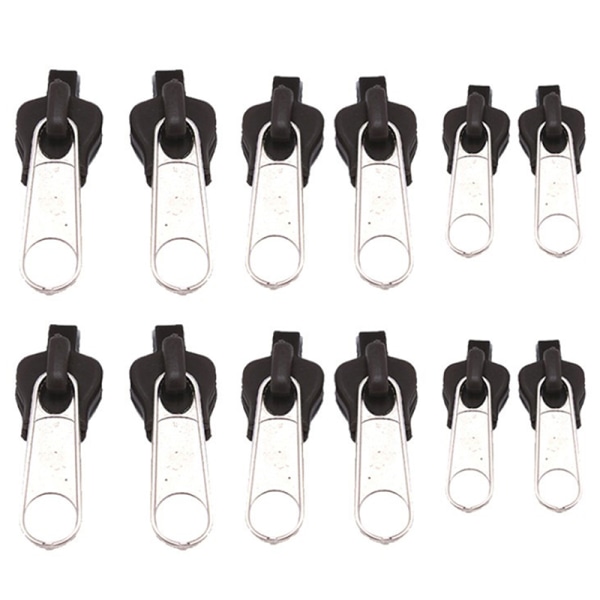12st 3 storlekar Universal Instant Fix Zipper Repair Kit Replaceme Silver onesize