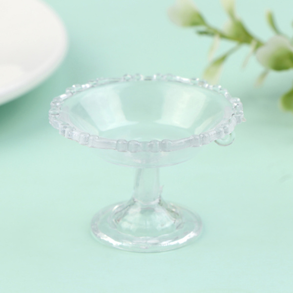 1 Sæt 1:12 Dukkehus Miniature Dessert Pan Kage Stand Frugtbakke one size