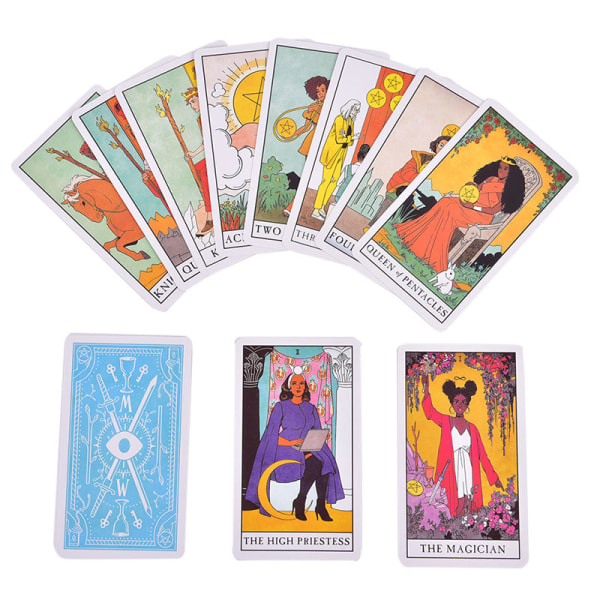 Moderni Witch Tarot -korttipakka Kaikki naisratsastajan odotuskuvat Par Multicolor random color