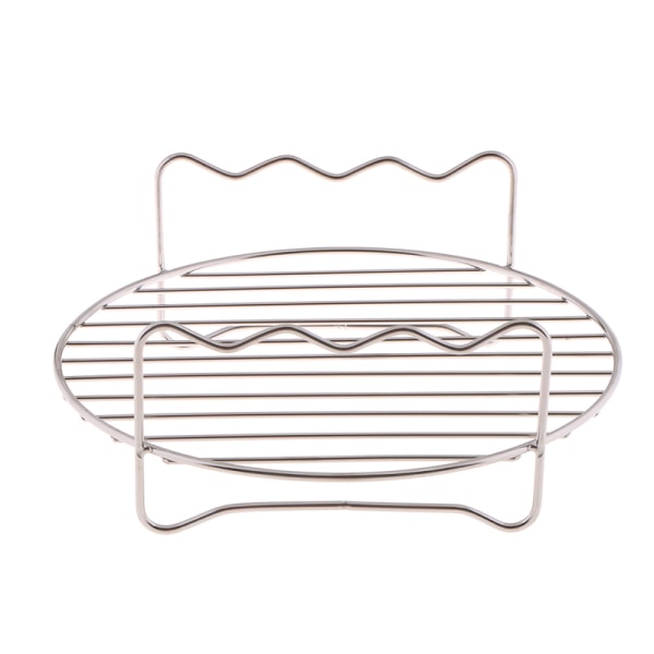 3 Spett Air Fryer Rack Kit Stålhållare Dubbellager Grill Ba Silver one size