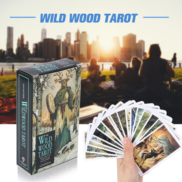 Settkort Wild Wood Tarot-kort Nybegynnerkortstokk Vintage Fortune T Multicolor one size