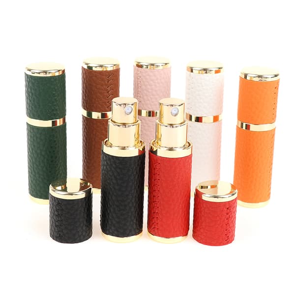 5ML Läderparfymflaska Bärbar Sprayer Påfyllningsbar Tom Pe Orange 5ml empty
