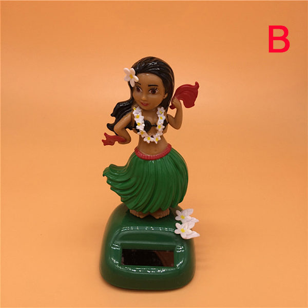 Bilindretning Dansende dukke Solar Power Legetøj Hawaiian Hula Girl Shaki B one size