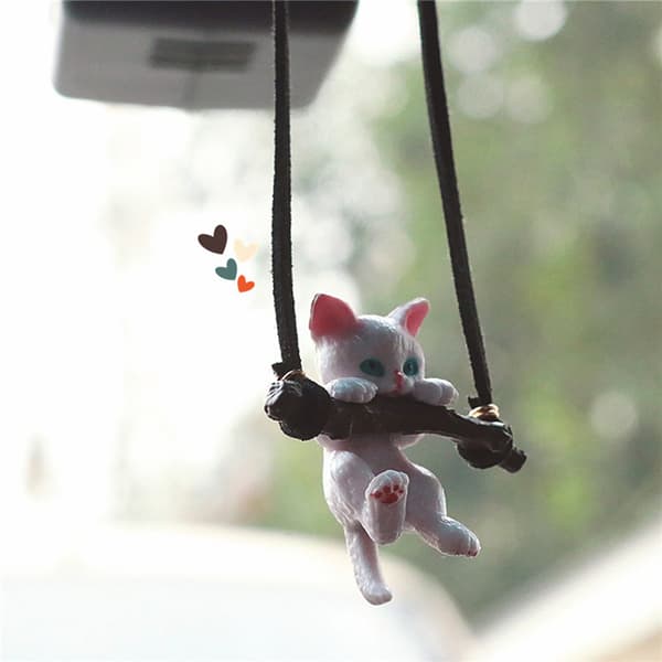 Bilanheng e Branch Cat Rearview Mirror Pendel Bilinteriør D Color onesize