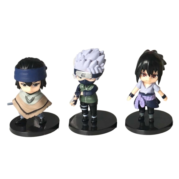 12 stk/sæt Naruto Anime Shippuden Hinata Sasuke Itachi Kakashi G black one size