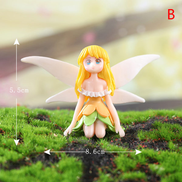 Flower Fairy Figurines MiniatyrMikro Landskap Ornament Dollho B