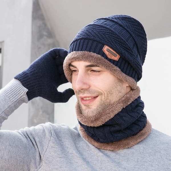 Vinterhatte Til Mænd Skullies Beanie Hat Vinterhue Mænd Damer Wo Navy One Size