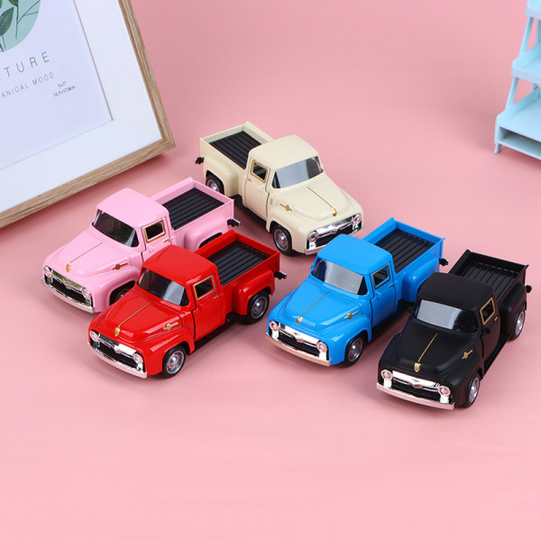 Klassisk pickup bil 1/32 Skræmmemodel Simulering Legering Diecasts P Red One size