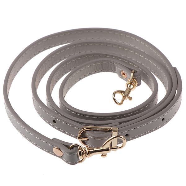 120 cm læder skuldertaske Håndtag Pung Strap Håndtasker Bælte Str Gray