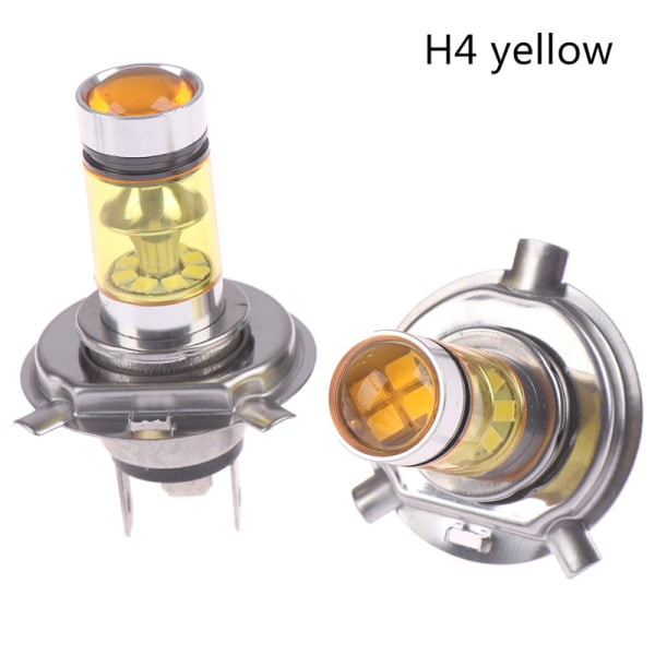 2x Auto H4/H7 9003 HB2 8000K Hi/Lo Beam 20 LED Sumuvalo Ajaminen Yellow H4