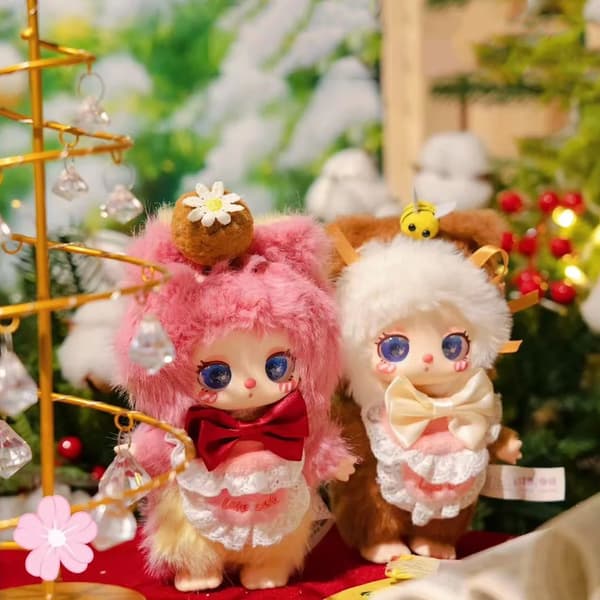 Liila V4 Liilas Kockkattunge Serie Plyschdocka Blind Box Stuffe 1pc random