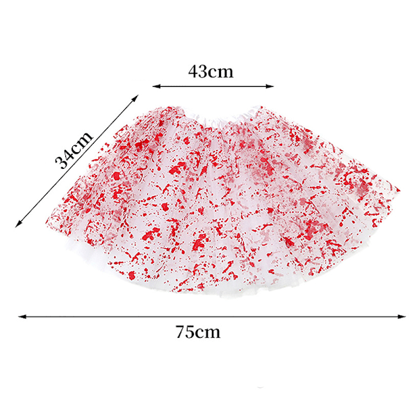 Halloween Blod-Hanske Sokker Forkle Skjørt Cosplay Kostyme Atmos D