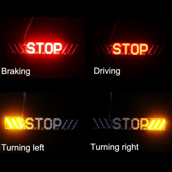 51 LED motorcykel bakre bakre stoppbroms Blinkers körkortsskylt Red one size