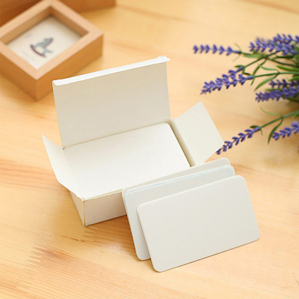 100 stk Spillekort Blank Hard Paper Card Paper DIY brettspill White