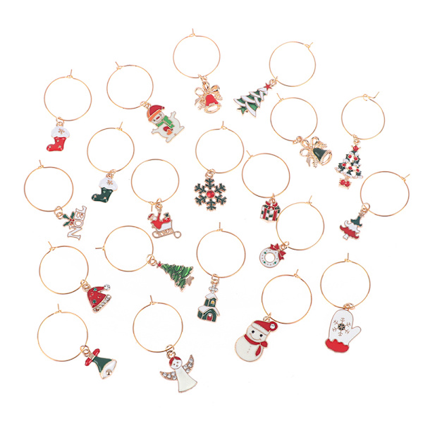 20 kpl Jouluviinilasimerkit Holiday Drink Marker Charms A Onesize
