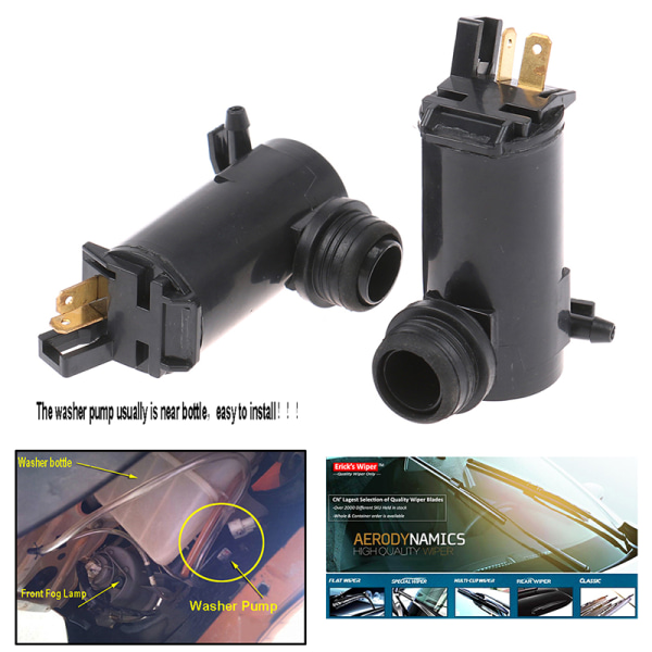 1kpl 12v 24v universal lasinpyyhkijän tuulilasin pyyhkimen pesukone P Black B