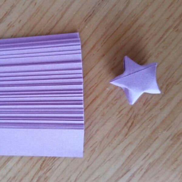 Origami Lucky Star papirstrimler Foldepapirsbånd Farver Multicolor one size