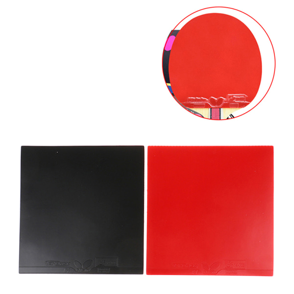 1stk Butterfly T64 Ping Pong gummisvamp 2,1 mm omvendt lim Tr Red one size