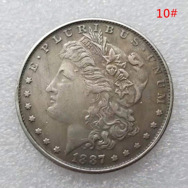 1 stk 1878-1887 USA Morgan Silver Dollar $1 erindringsmønter C 10 One size