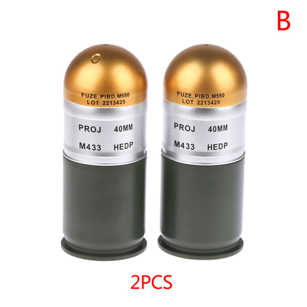 M433 HEDP 40 mm patron Dummy granat modell Mini case black 2 pcs