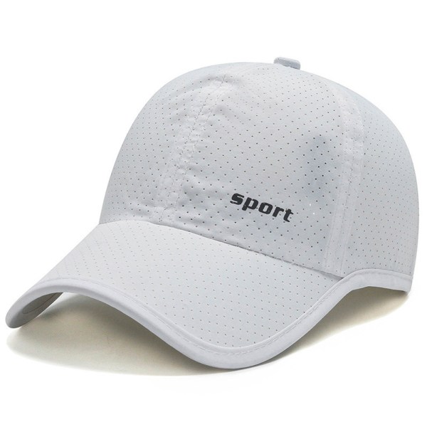 Män Kvinnor Sommar Baseball Cap Snabbtorkande Hattar Unisex Breathab White one size