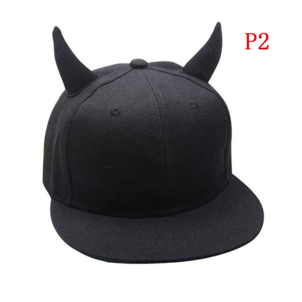Miesten Naisten Snapback Säädettävä Baseball Cap Hip Hop Hat Musta De Black P2:55-60CM