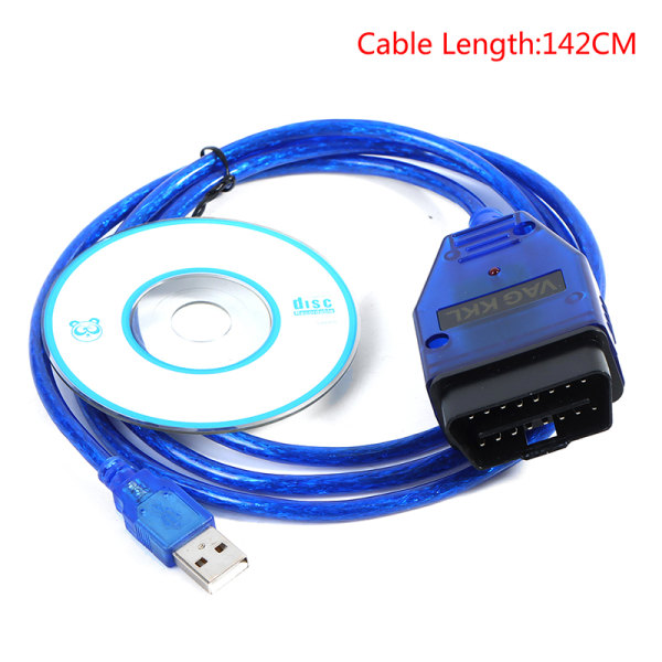 VAG-COM 409 Com Vag 409.1 Kkl USB Diagnostic Cable Scanner Inte Blue Onesize