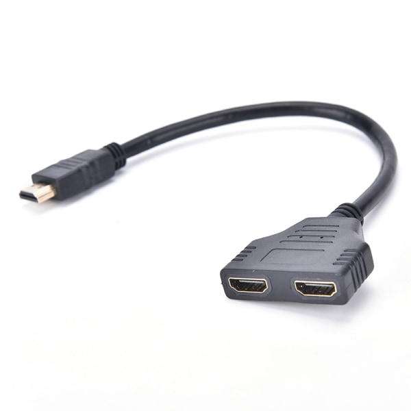 Ny 1080P HDMI-port hann til 2 hunn 1 inn 2 ut splitterkabel 30cm