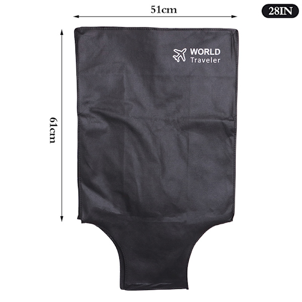 1 kpl kuitukangasinen matkalaukkujen anti-scratch cover Black 28inch
