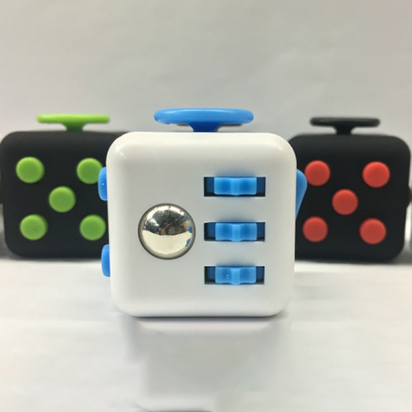 Ralix Fidget Cube Toy Relief Fokus Oppmerksomhet Arbeidsoppgave White onesize