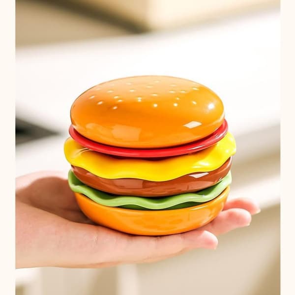 6-pack stapelbart hamburgertallriksset, 6-lagers mattallrik one size