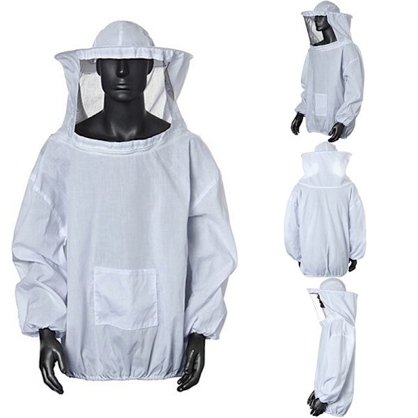 Biavlerdragter Bomuld Siamese Anti-bidragt M L XL XXL Størrelse f White onesize