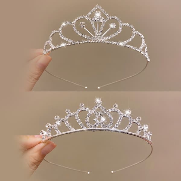 Brudekrone Bryllup Hårpynt Krystal Rhinestone Brud E